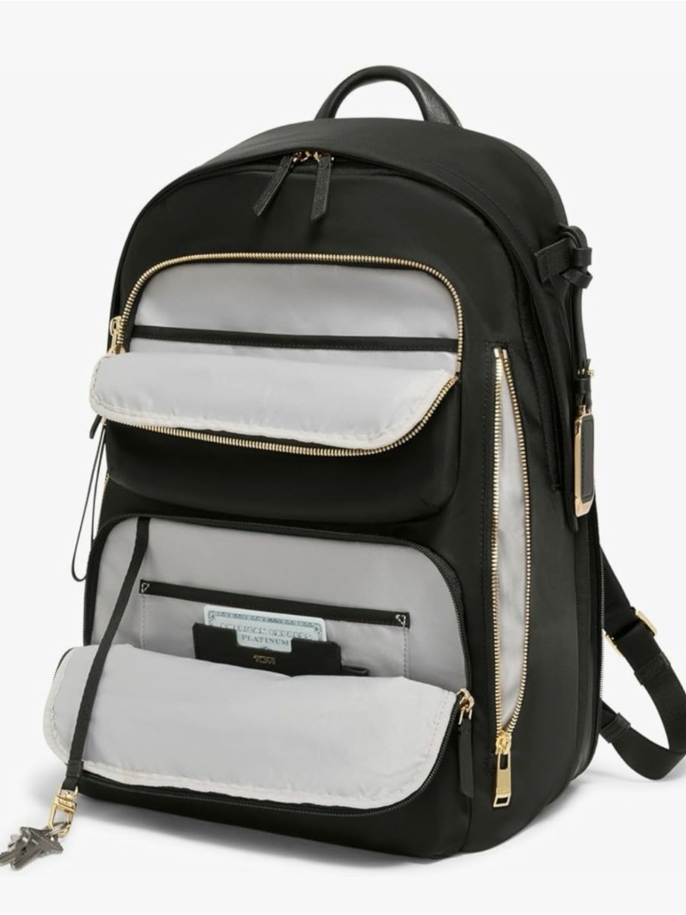 Tumi Black Backpack with Gold Hardware - Picture 3 of 11